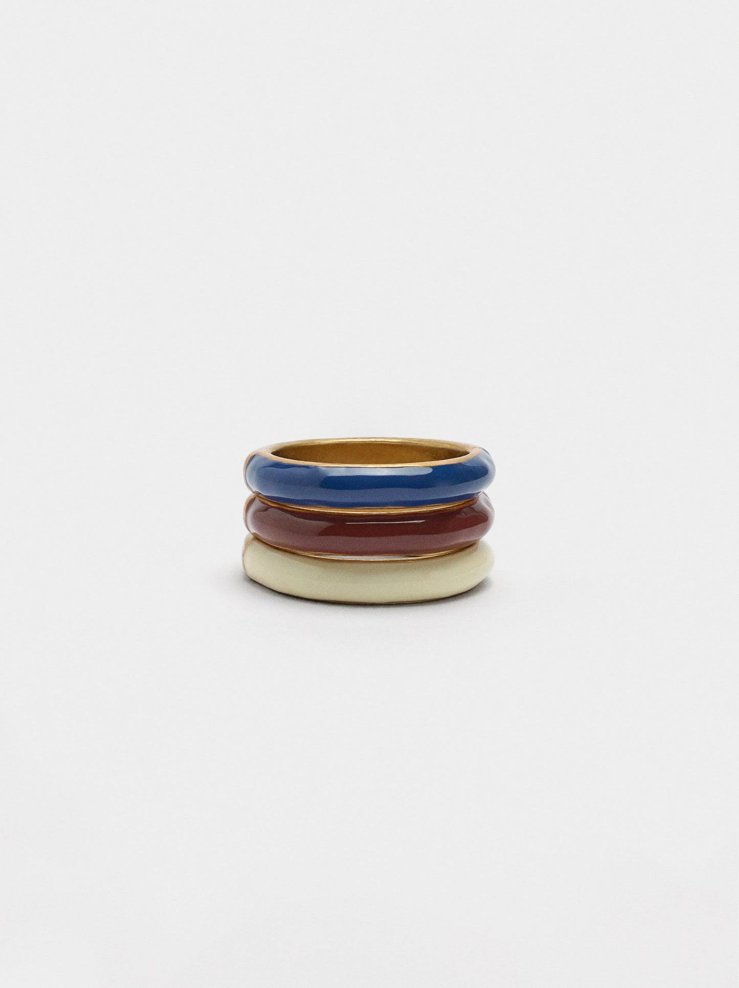 Set Of Rings With Enamel