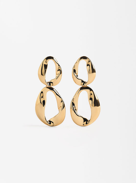 Long Earrings With Irregular Hoops
