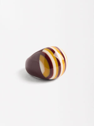 Striped Rounded Ring