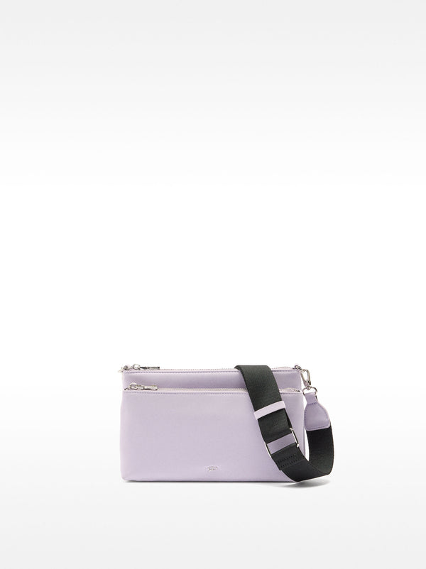Crossbody Bag With Velvety Texture