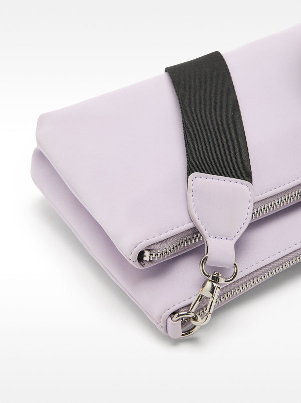 Crossbody Bag With Velvety Texture