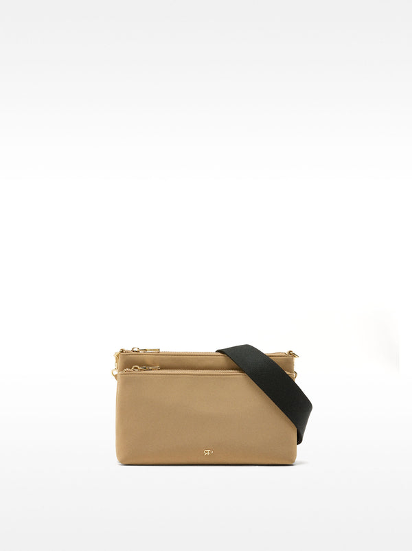 Crossbody Bag With Velvety Texture