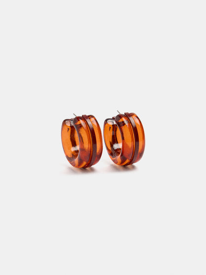 Open Hoop Earrings With Double Effect