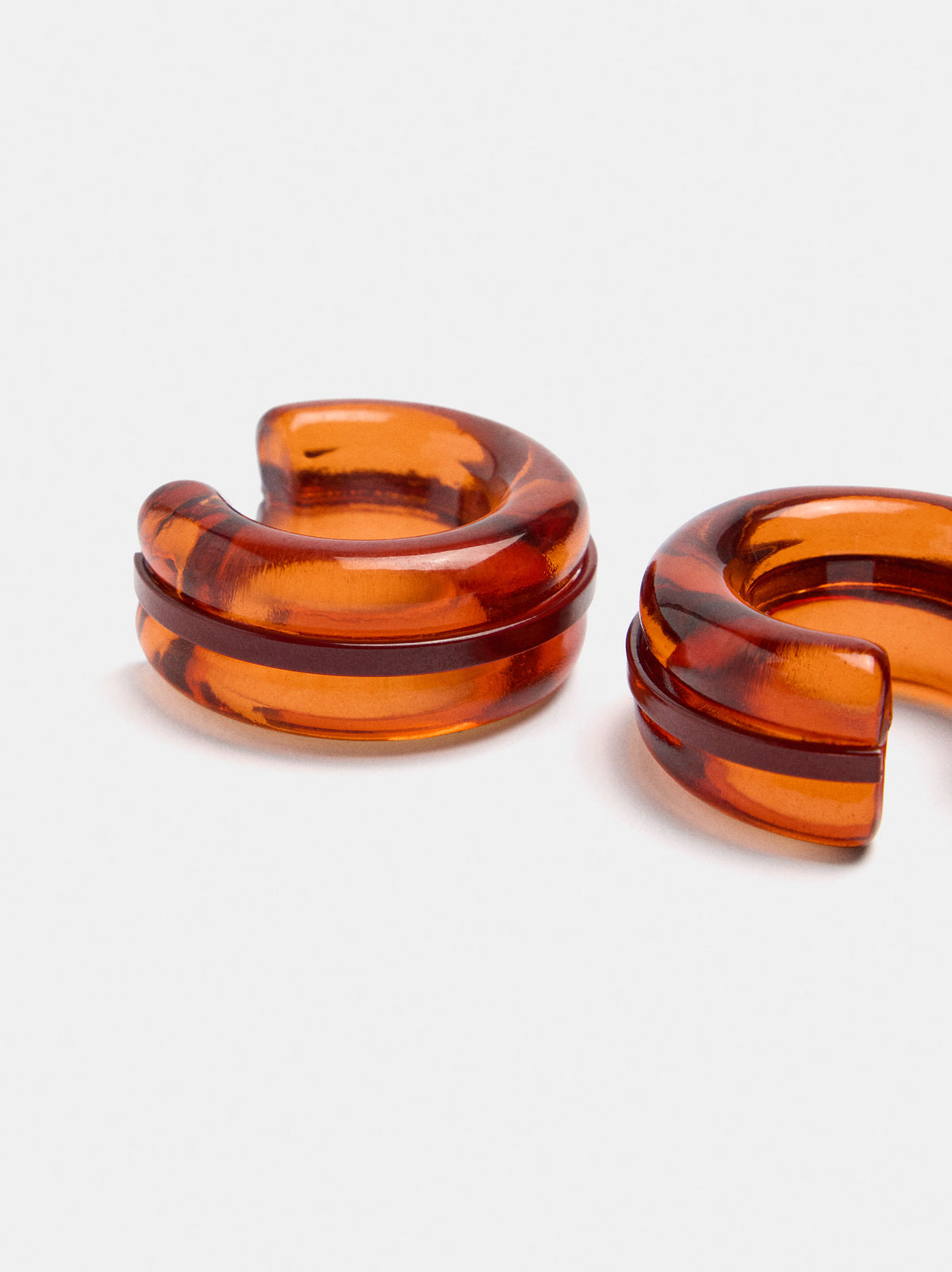 Open Hoop Earrings With Double Effect