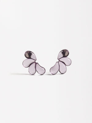 Half-Flower Transparent Earrings