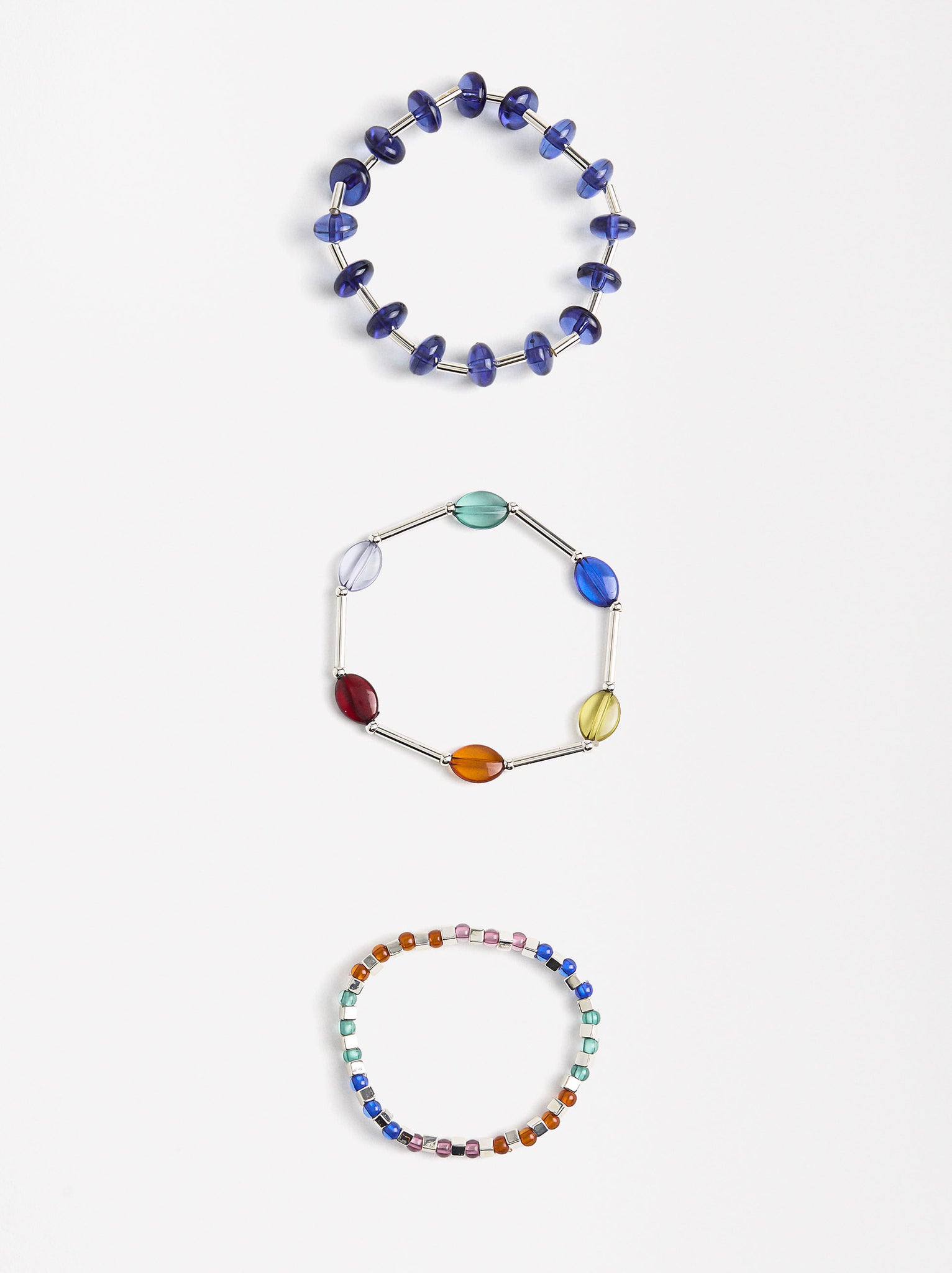 Multicolor Elastic Bracelet Set