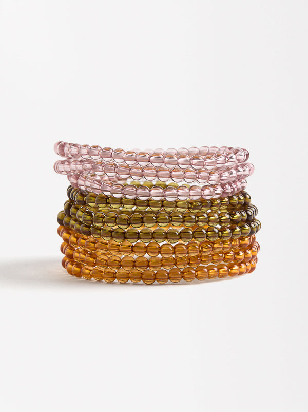 Transparent Elastic Bracelet Set