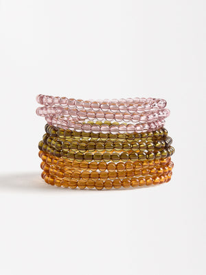 Transparent Elastic Bracelet Set