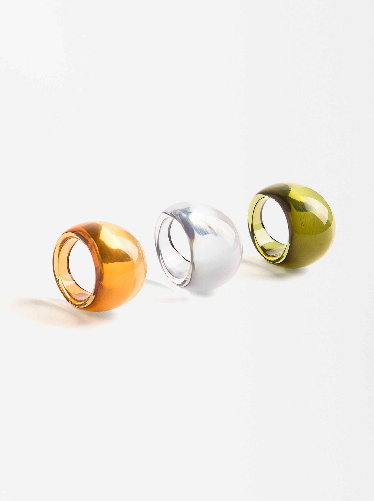 Bold Glass Set Of Rings