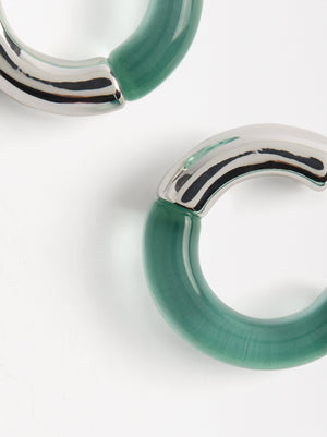 Open Hoops With Stone Effect