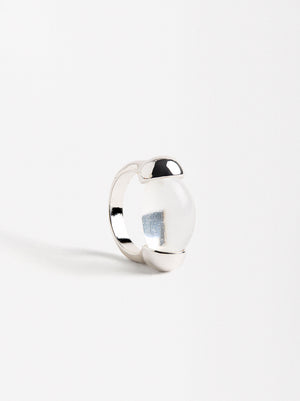 Oval Transparent Resin Ring