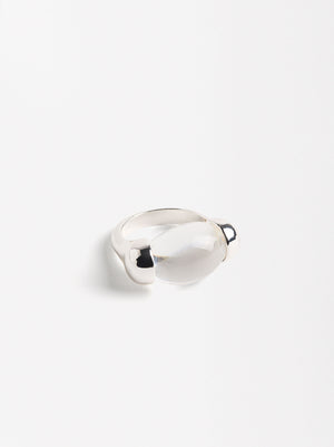 Oval Transparent Resin Ring