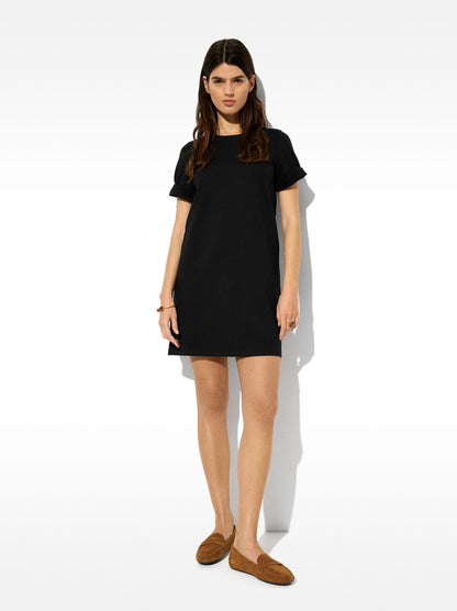 Short Dress With Round Neckline