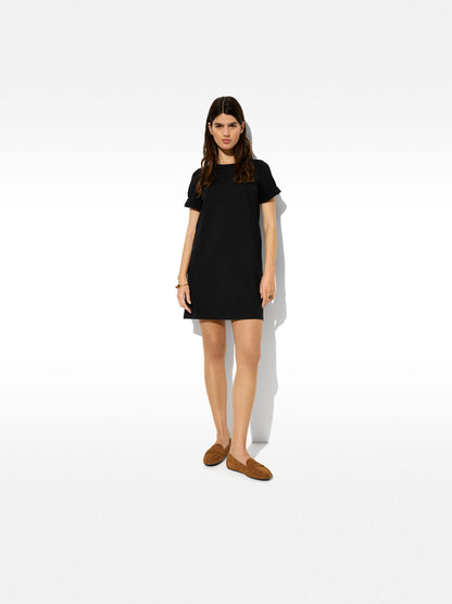 Short Dress With Round Neckline