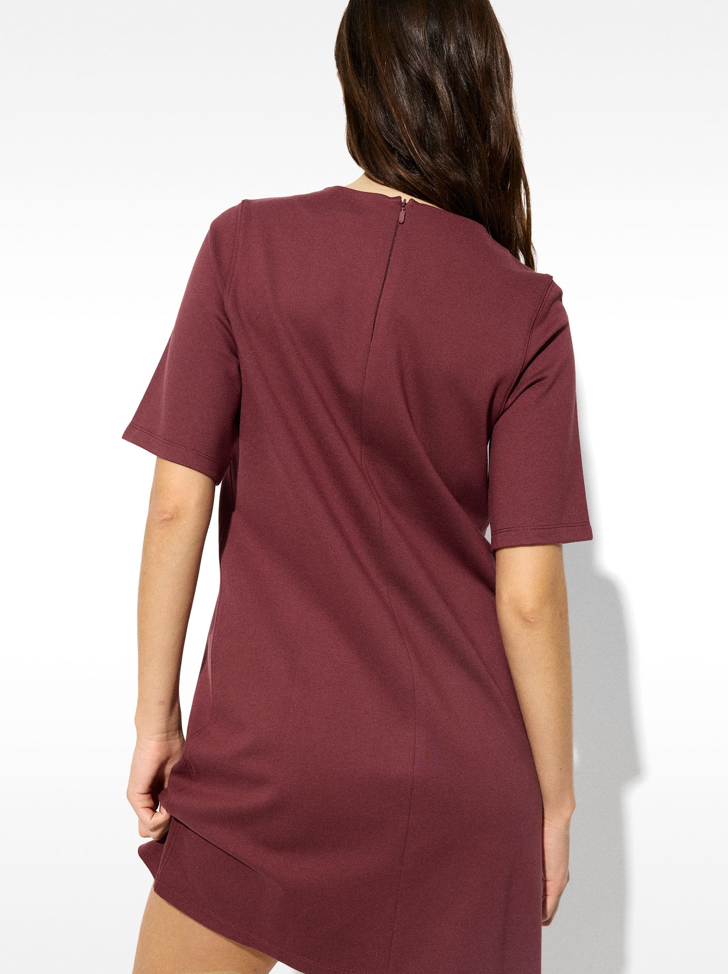 Short Dress With Round Neckline