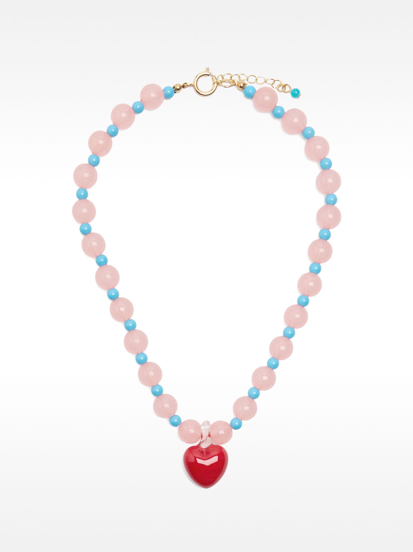 Short Heart Bead Necklace