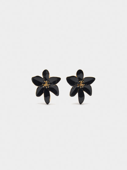Enamelled Flower Earrings