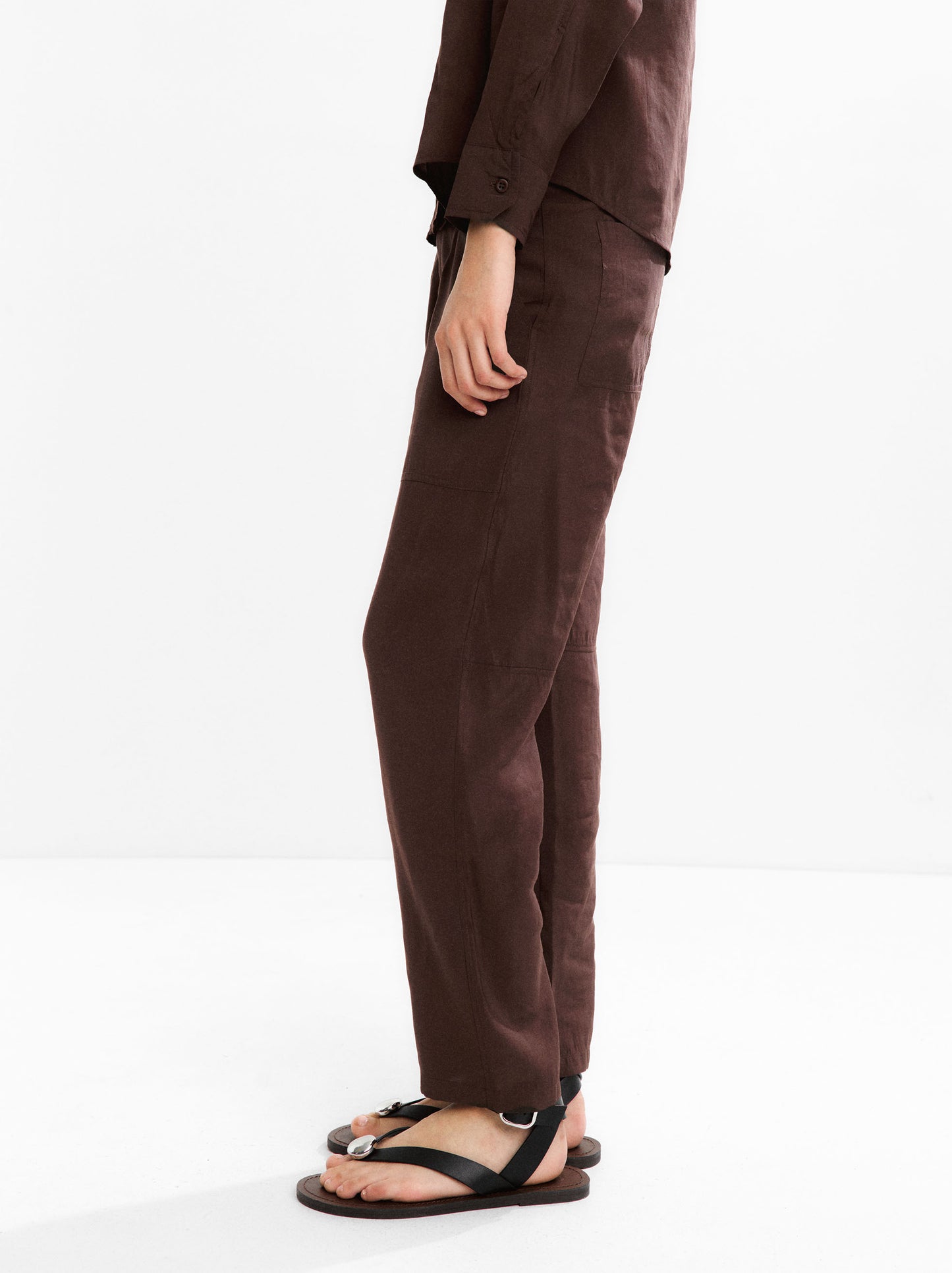 Cargo Trousers With Marked Stitching