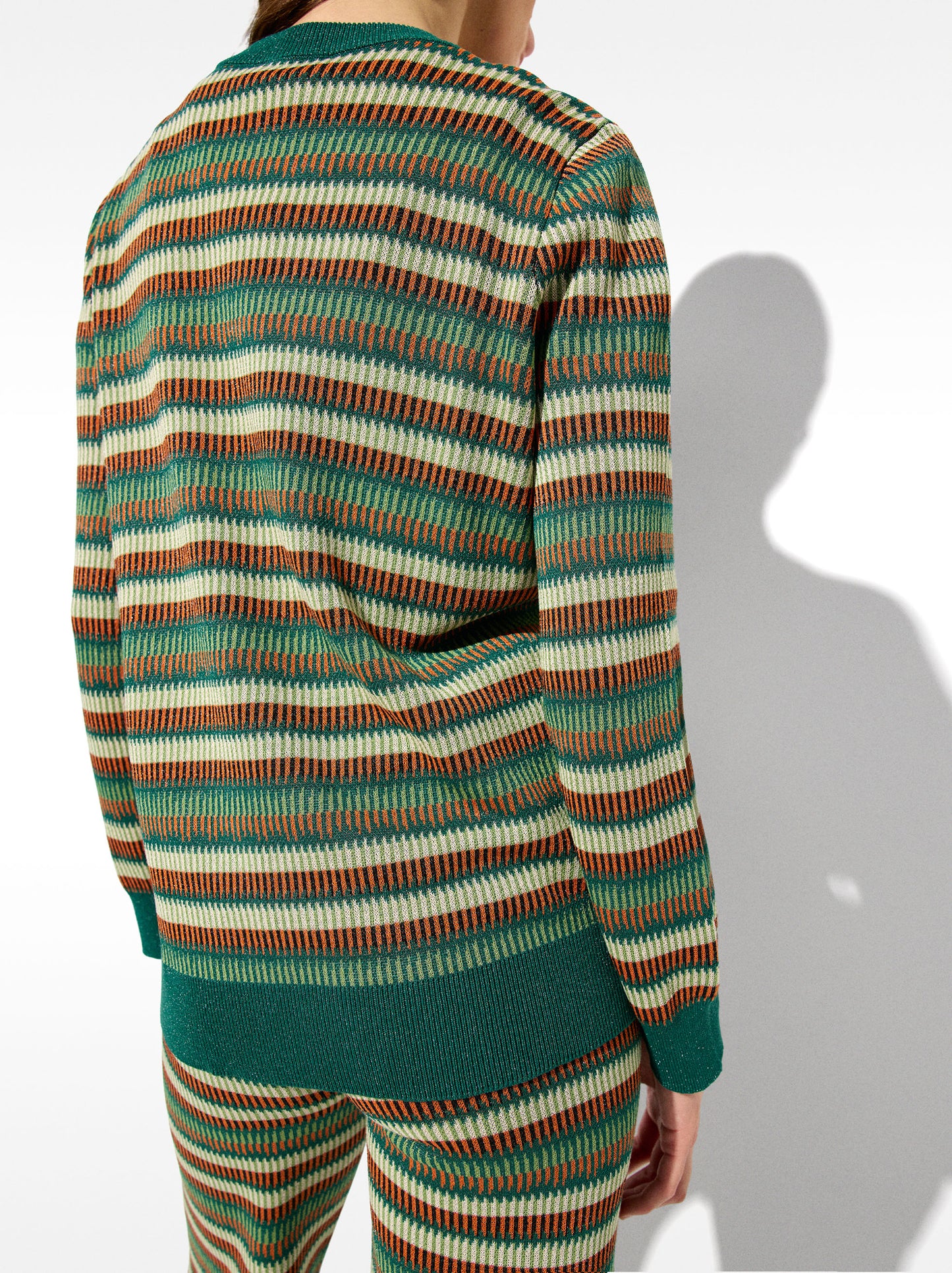 Striped Jacquard Knit Sweater