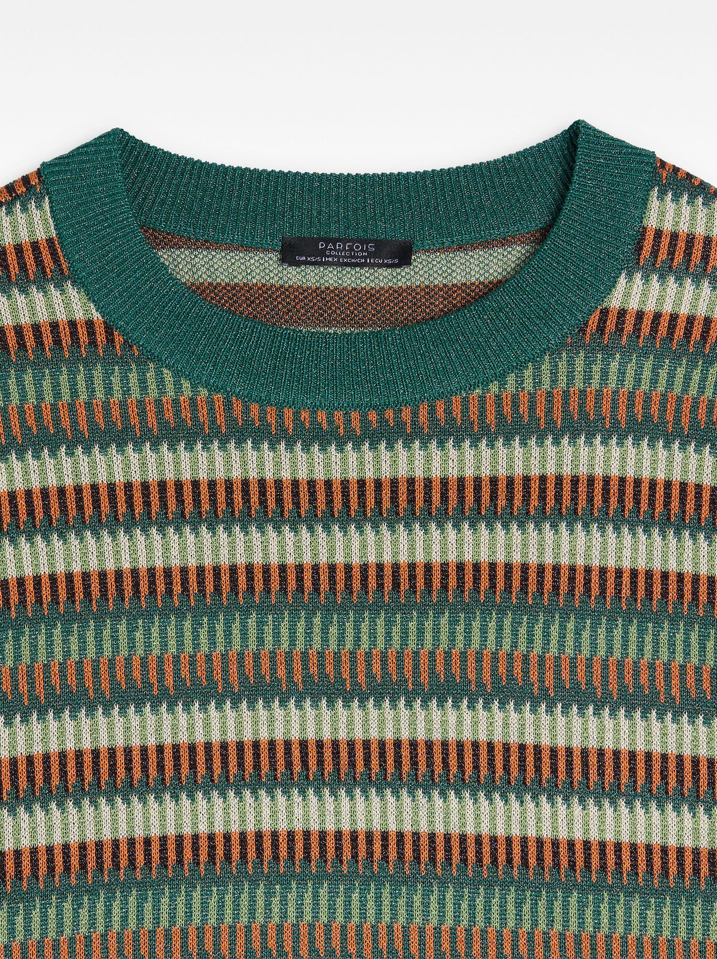 Striped Jacquard Knit Sweater