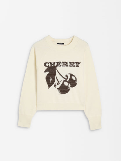 Jacquard Knit Sweater With Cherries