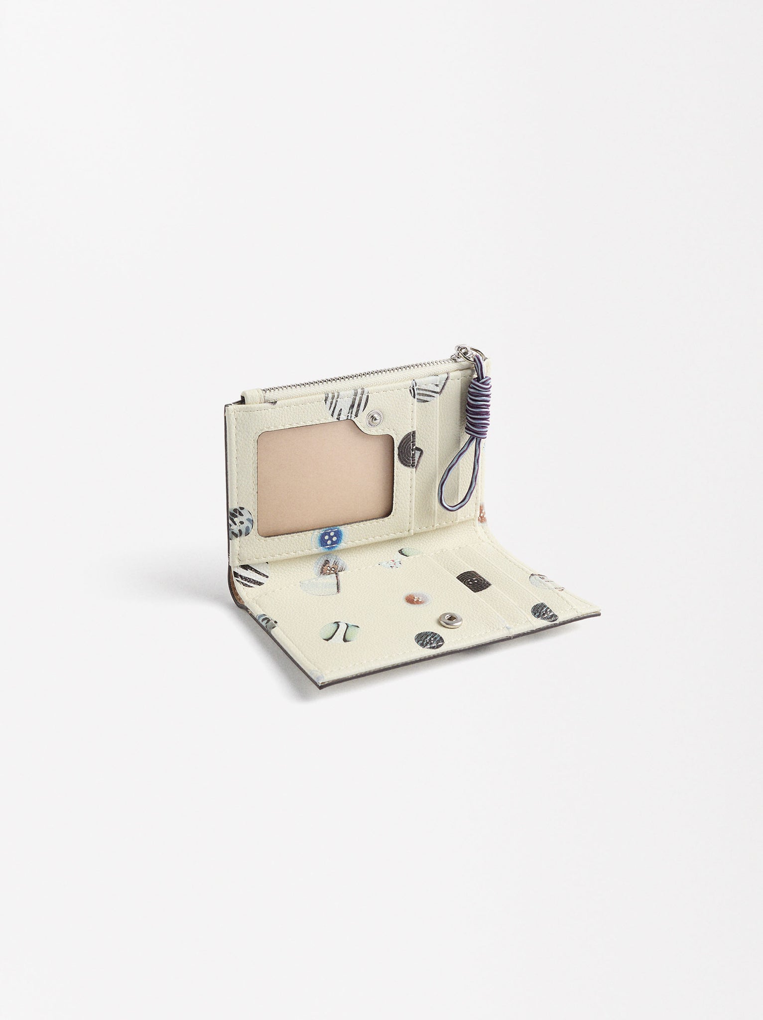 Basic Wallet With Print And Texture