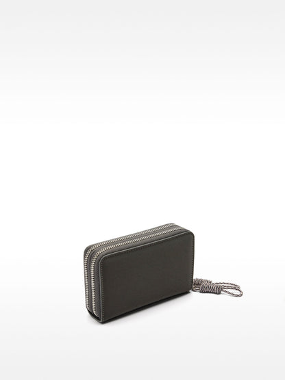 Soft Texture Wallet With Double Zipper