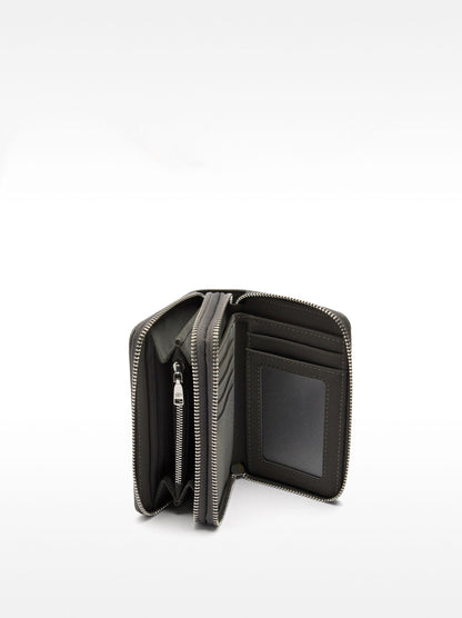 Soft Texture Wallet With Double Zipper