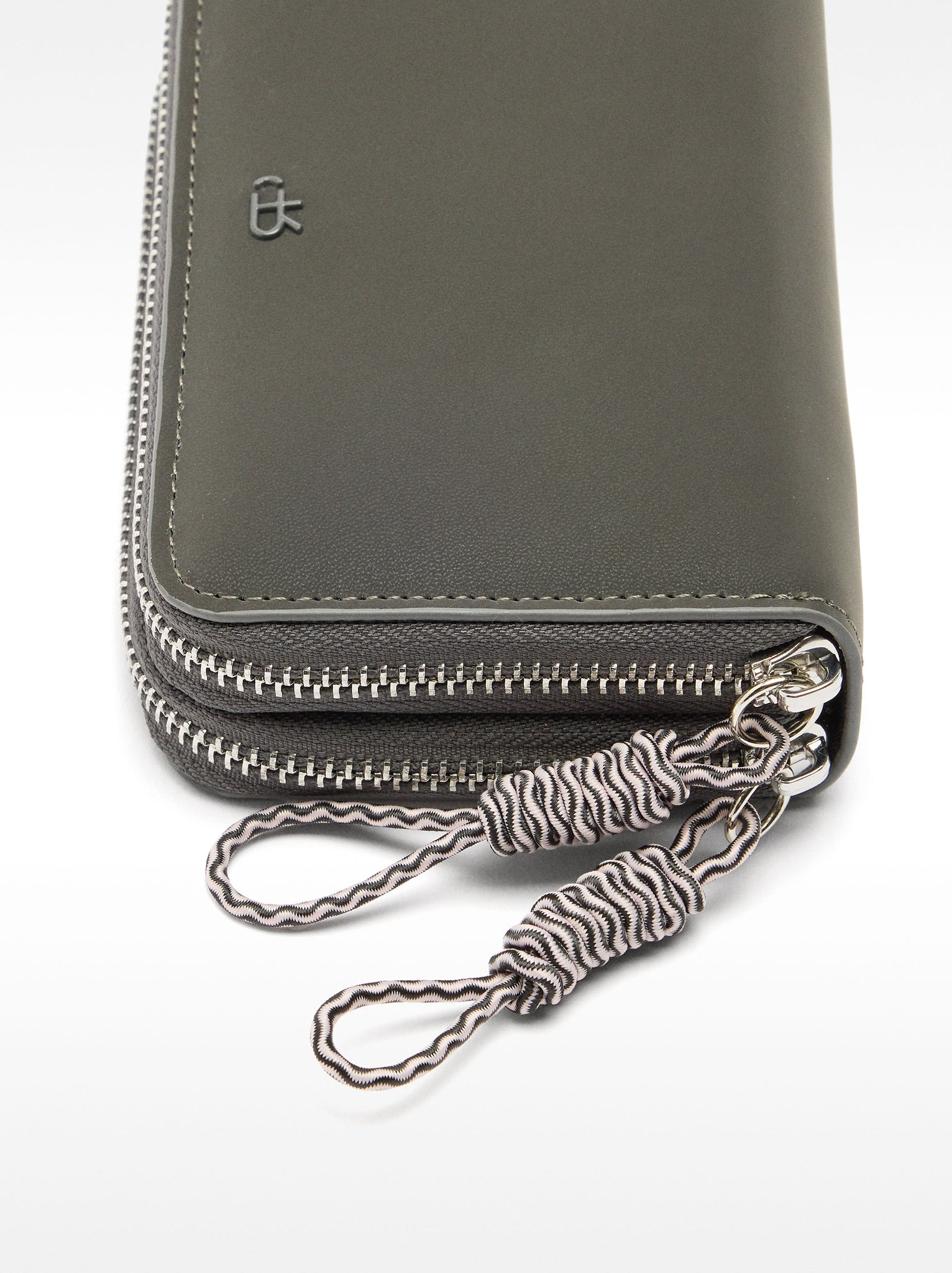 Velvety Texture Wallet With Double Zipper