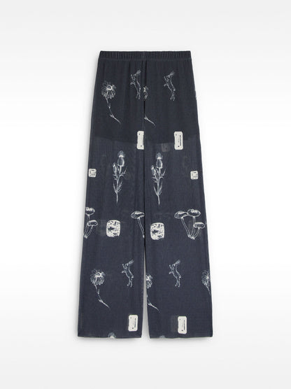 Printed Loose-Fitting Trousers