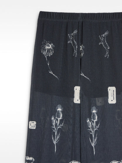 Printed Loose-Fitting Trousers