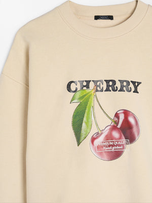 Cherry Print Sweatshirt