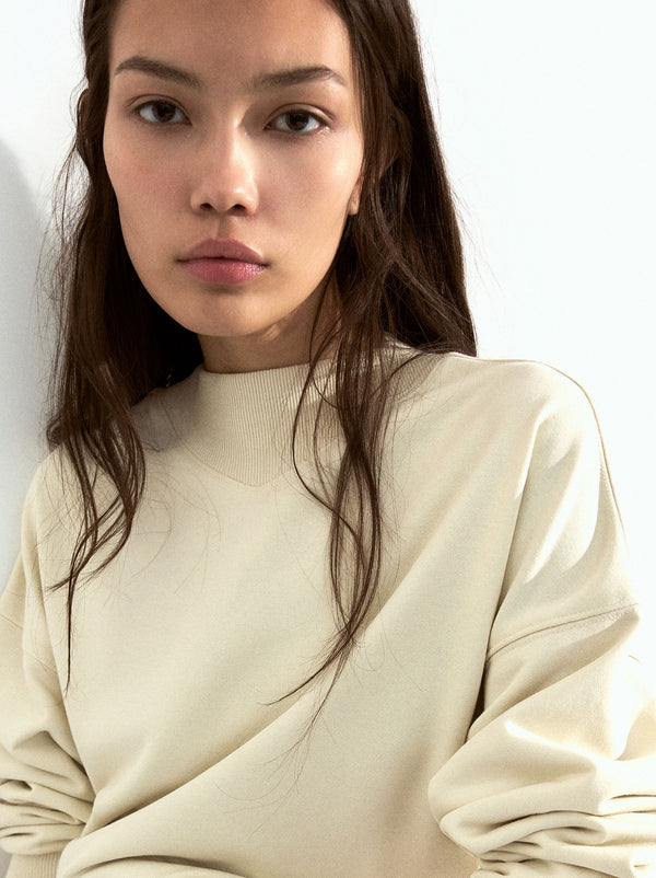 Ribbed Detail Sweatshirt