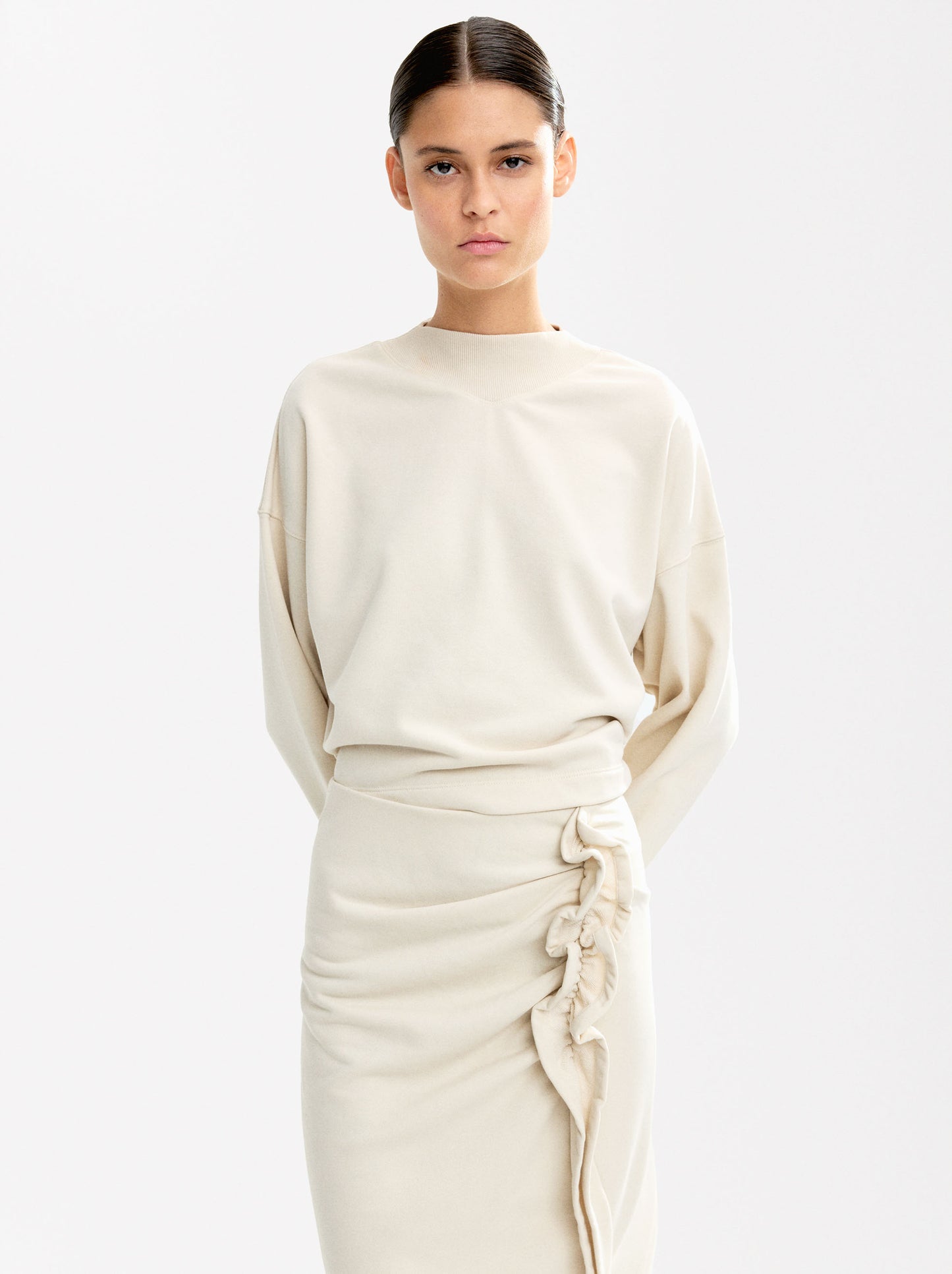 Ribbed Detail Sweatshirt