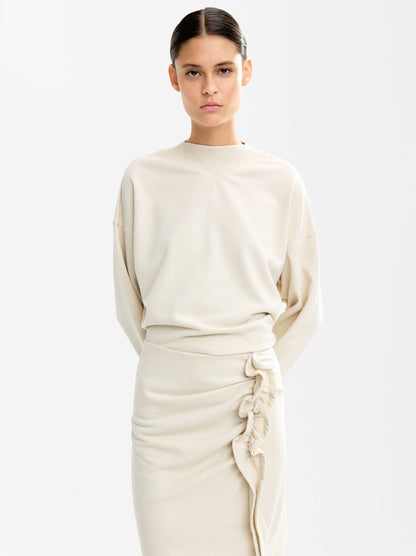 Ribbed Detail Sweatshirt