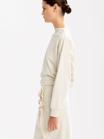 Ribbed Detail Sweatshirt