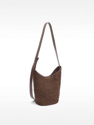 Bucket Bag With Straw Effect And Removable Bag S