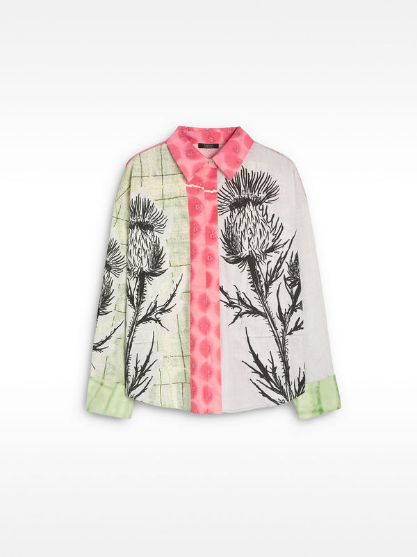 Cotton Shirt With Contrast Print