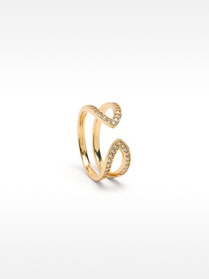 Open Ring With Zirconia