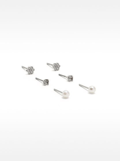 Set Of Earrings With Zirconia