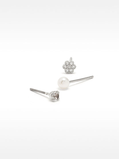 Set Of Earrings With Zirconia