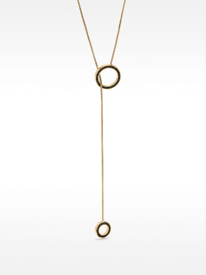 Hoop Necklace With Crystals