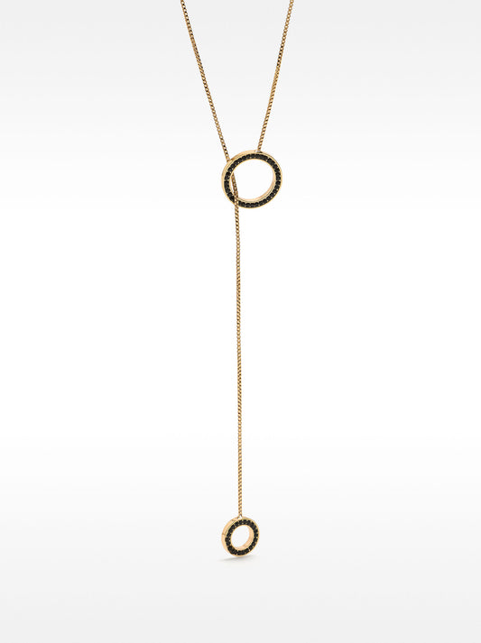 Hoop Necklace With Crystals