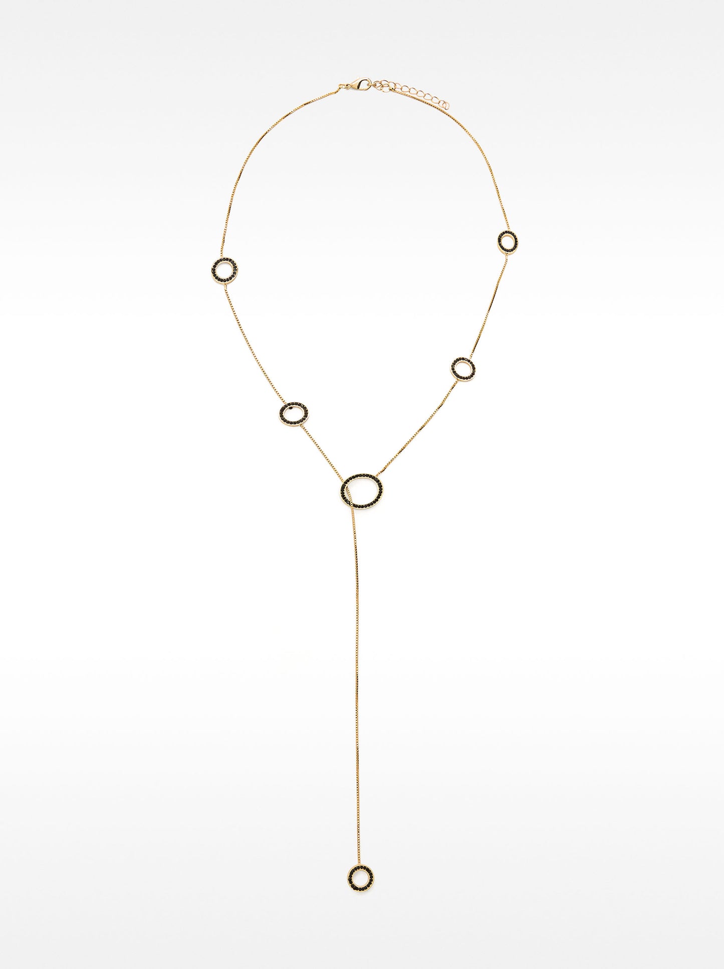 Hoop Necklace With Crystals