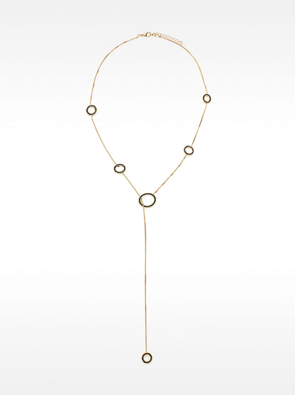 Hoop Necklace With Crystals
