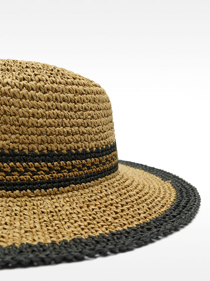 Straw-Effect Hat