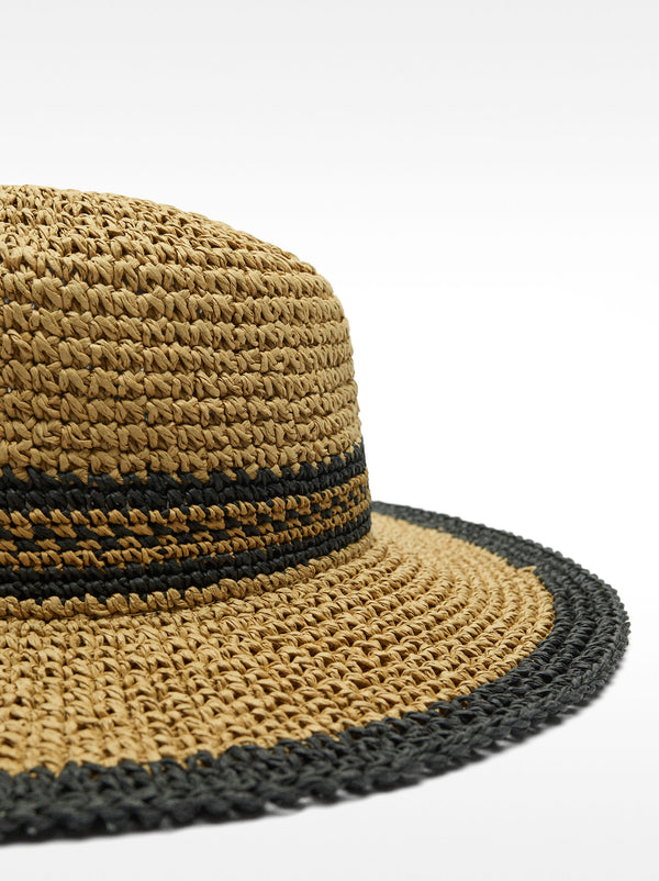 Straw-Effect Hat