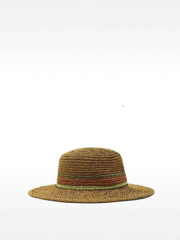 Straw-Effect Hat