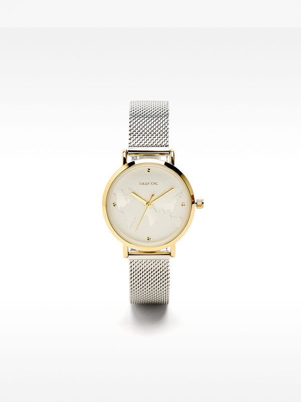 Watch With World Map Case