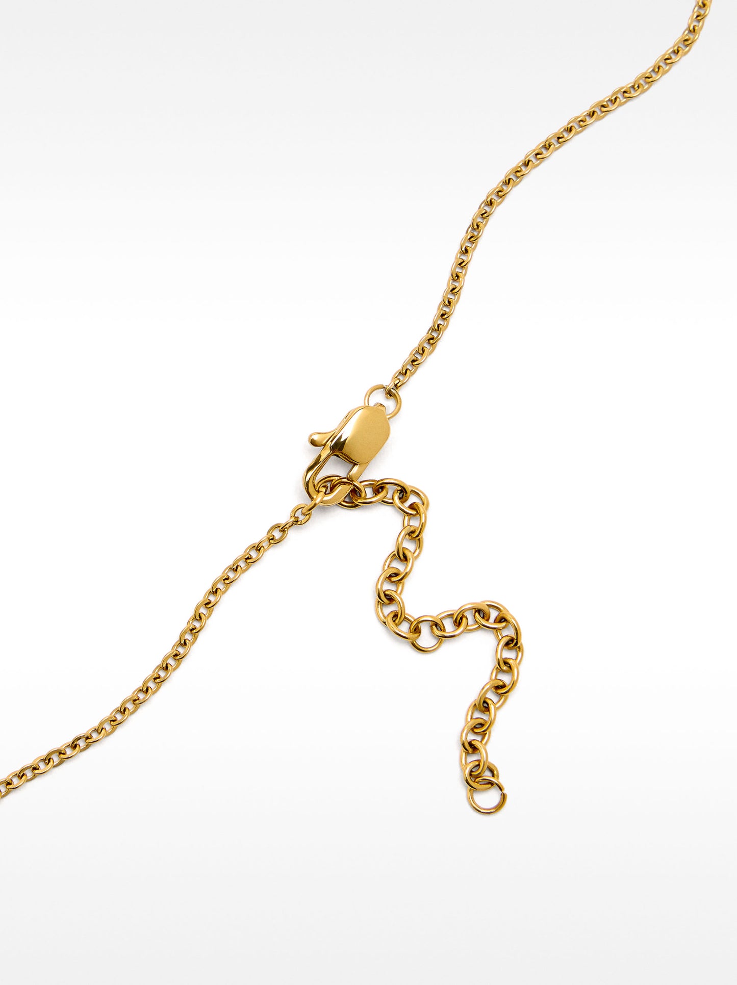 Short Necklace With Clovers - Stainless Steel